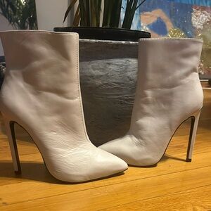 Elegant White Ankle Boots